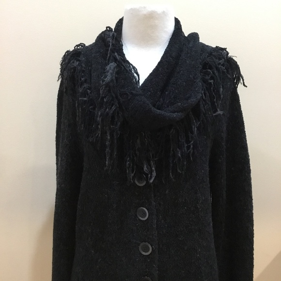 Longline Cardigan w/Scarfe Size 14 - Picture 2 of 10